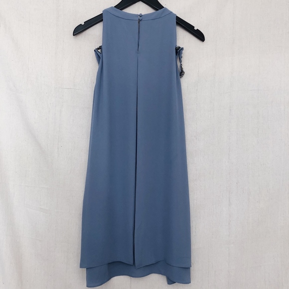 BCBG Periwinkle Layered Dress w/ Rhinestone detail - Picture 6 of 6